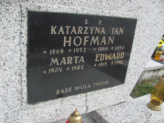 Katarzyna Hofman 1869 Czechowice Dziedzice - Grobonet - Wyszukiwarka osób pochowanych