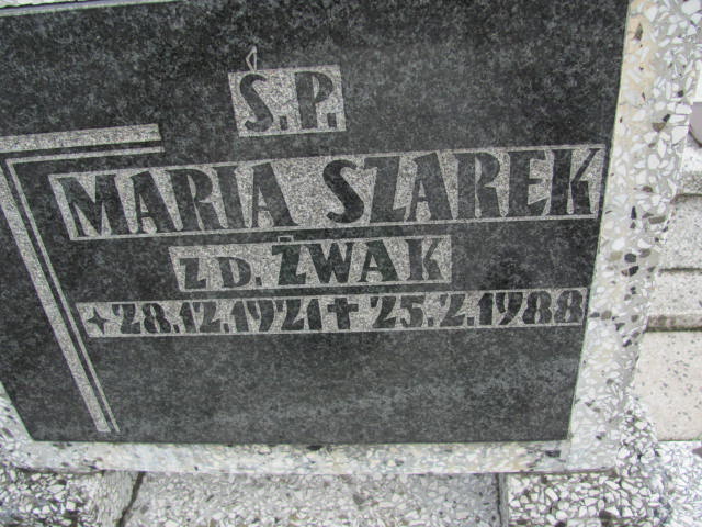 Maria Szarek 1921 Czechowice Dziedzice - Grobonet - Wyszukiwarka osób pochowanych
