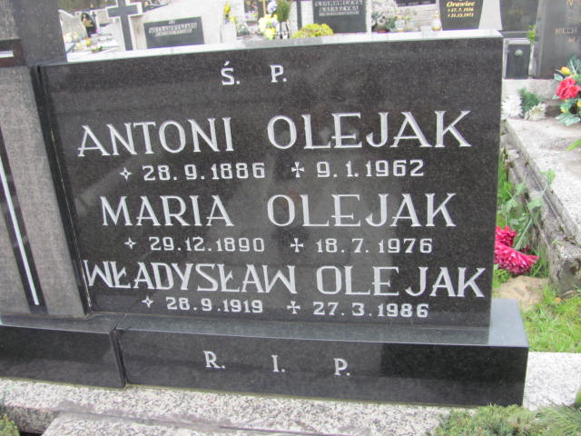 Antonina Olejak 1922 Czechowice Dziedzice - Grobonet - Wyszukiwarka osób pochowanych